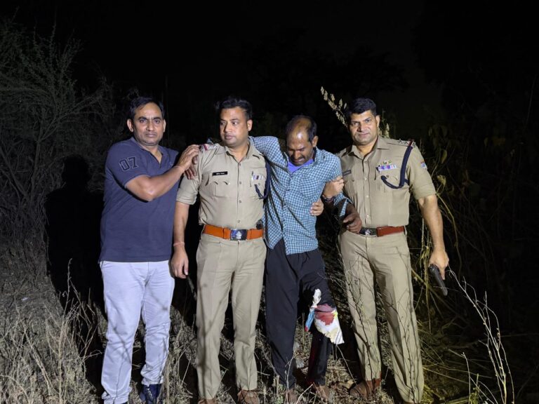 बहादराबाद पुलिस और बदमाशों के बीच मुठभेड़ में एक बदमाश गोली लगने से घायल, दूसरा फरार