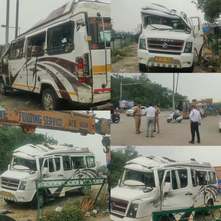 हरिद्वार: रानीपुर झाल के पास टेम्पो ट्रैवलर पलटा, सभी यात्री घायल