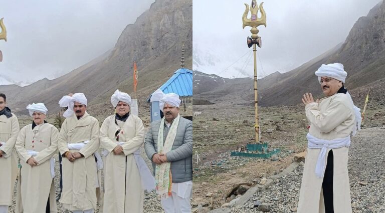 केंद्रीय मंत्री जेपी नड्डा ने किया आदि कैलाश ओम पर्वत क्षेत्र का दौरा, जवानों से की मुलाकात