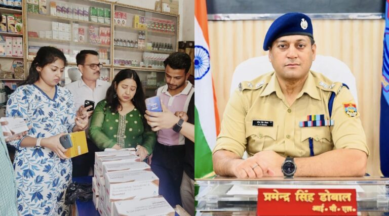 “रूड़की में ड्रग विभाग की बड़ी कार्रवाई: अवैध मेडिकल स्टोर से 4800 नारकोटिक्स कैप्सूल और नशीली सिरप बरामद