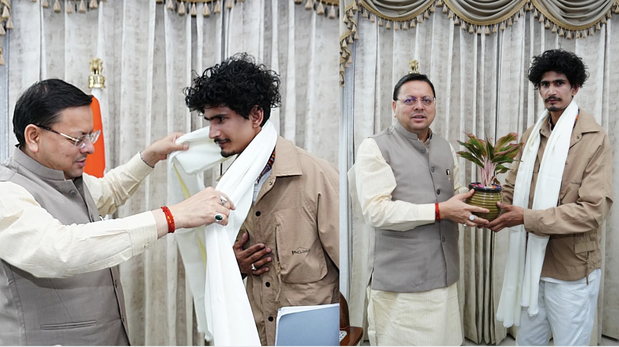 एवरेस्ट विजेता रोहित भट्ट को मुख्यमंत्री ने किया सम्मानित