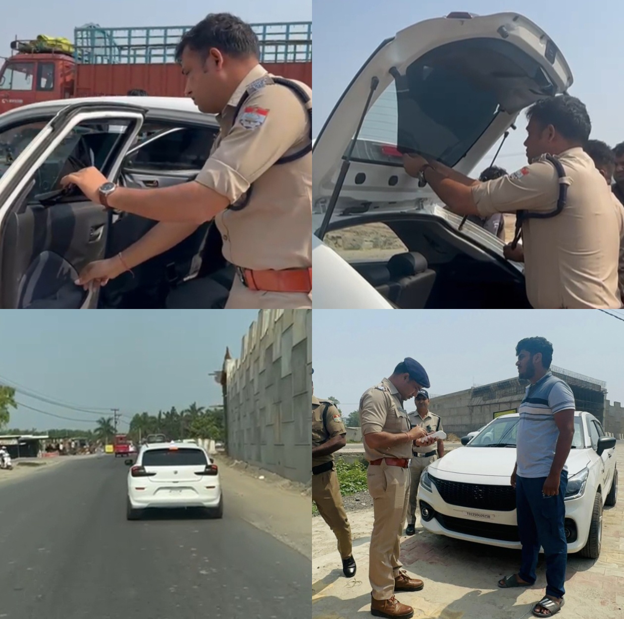 बहादराबाद: शांतरशाह चौकी के पास काली फिल्म चढ़ी बलेनो कार पकड़ी, मौके पर सीज
