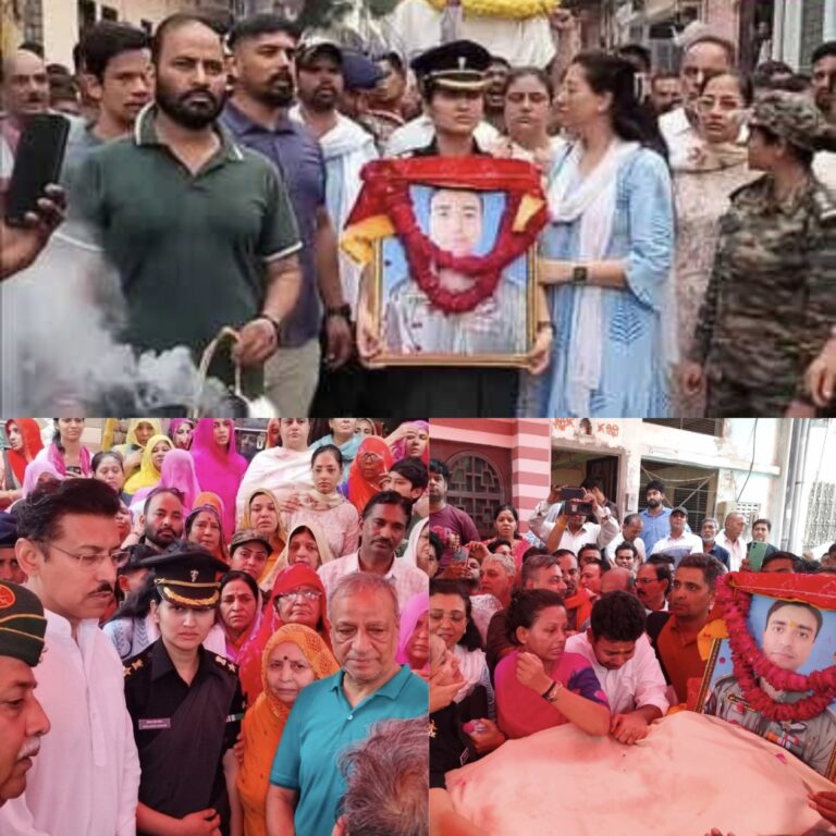 केदारनाथ हेलीकॉप्टर हादसे में शहीद पायलट राजवीर सिंह चौहान को अंतिम विदाई, पत्नी दीपिका ने उठाया अपने ‘वीर’ की तस्वीर का साथ