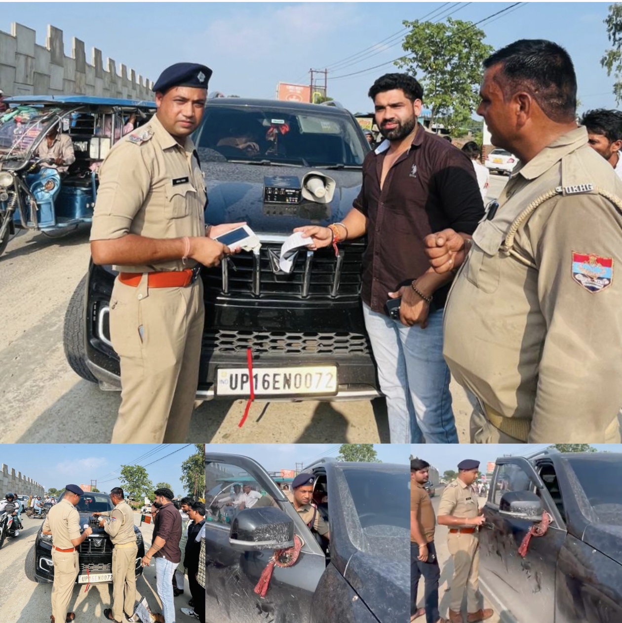 बहादराबाद में ऑपरेशन लगाम की बड़ी कार्रवाई: अवैध हूटर और एम्प्लीफायर बजाने वाले स्कॉर्पियो चालक पर पुलिस ने की सख्त कार्यवाही