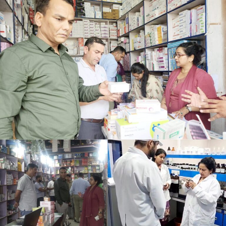 रूड़की में डीडीसी हेमंत सिंह नेगी, वरिष्ठ औषधि निरीक्षक नीरज कुमार और अनीता भारती की अगुवाई में ड्रग्स विभाग की बड़ी कार्रवाई: दर्जनभर मेडिकल स्टोर्स और दवा कंपनियों का औचक निरीक्षण, पाँच स्टोर्स के लाइसेंस निलंबित