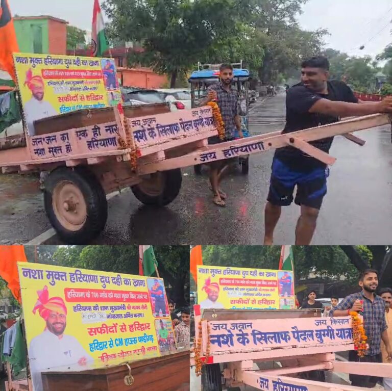 हरियाणा में 700 शराब ठेके बंद होने पर झोट्टा लेकर कांवड़ यात्रा पर निकले रविंद्र तोमर, सीएम सैनी को देंगे गंगाजल से धन्यवाद