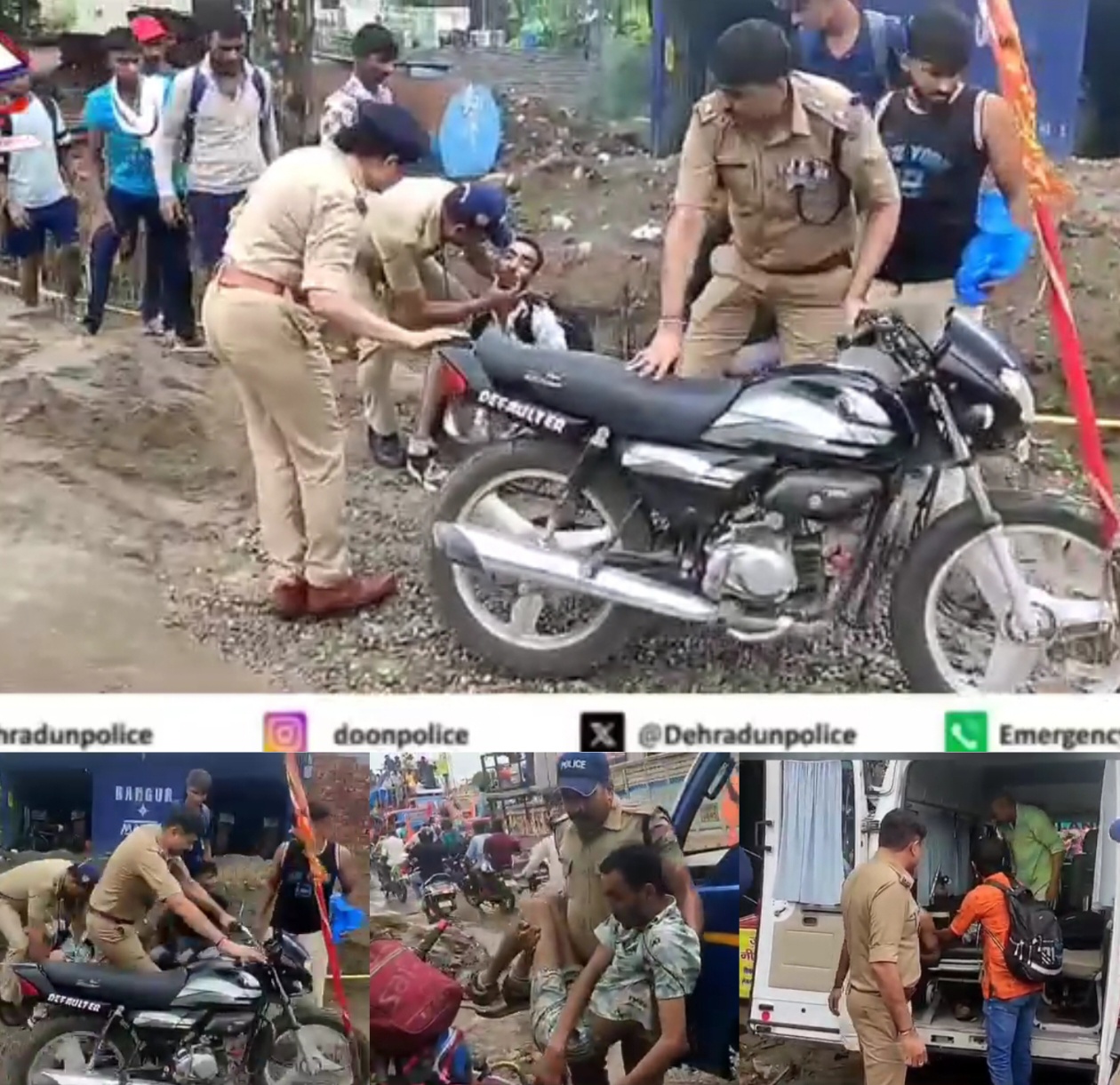 कांवड़ यात्रा में मानवता की मिसाल बने देहरादून एसएसपी अजय सिंह — बीमार श्रद्धालु को दिया कंधा, खुद धकेली बाइक, तत्काल पहुंचाया अस्पताल
