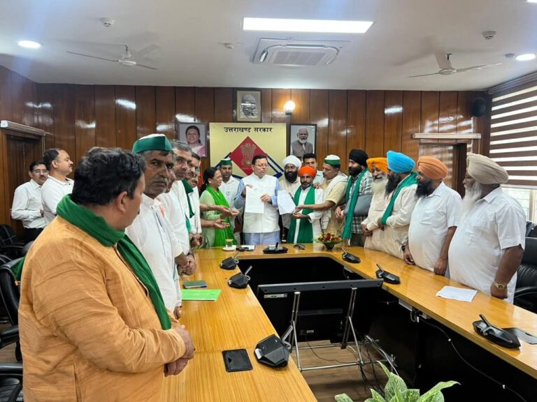“मुख्यमंत्री धामी का बुलावा आते ही गदगद हुए किसान: देहरादून में भाकियू प्रतिनिधिमंडल का आदर सत्कार, स्मार्ट मीटर से टोल विवाद तक हर मुद्दे पर मिला सकारात्मक आश्वासन, गन्ने का बकाया भुगतान व मूल्य वृद्धि पर भी जल्द होगी कार्रवाई”