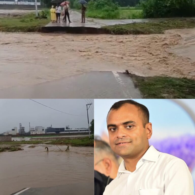 रामदेव की कुटी के आगे से गुजरने वाला मुख्य मार्ग भारी बारिश में कटा, कई गांवों का संपर्क टूटा, जिलाधिकारी ने दिए तत्काल मरम्मत के निर्देश