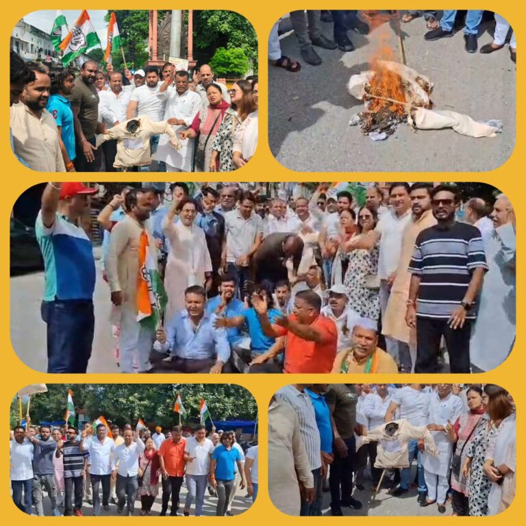 धामी सरकार के खिलाफ हरिद्वार में कांग्रेस का महा-बिगुल : देवपुरा चौक पर पुतला दहन कर कांग्रेसी नेताओं का हमला – “कानून-व्यवस्था ध्वस्त, महिला अपराध चरम पर, दलितों पर अत्याचार बढ़े… जनता 2027 में देगी करारा जवाब”