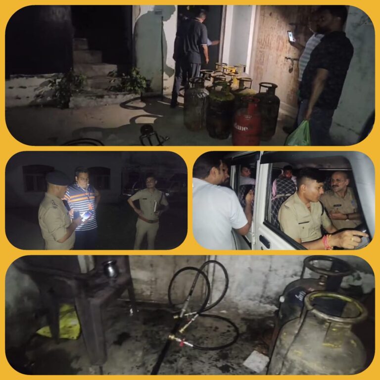 हरिद्वार के इस क्षेत्र सिलेंडर की कालाबाजारी का खेल उजागर, 3 गिरफ्तार और बाकी फरार, मौके पर 61 सिलेंडर बरामद।