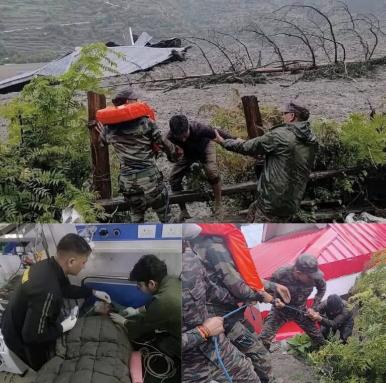 उत्तरकाशी आपदा: सेना, NDRF और SDRF का संयुक्त रेस्क्यू अभियान जारी, हालात पर काबू पाने को युद्धस्तर पर राहत कार्य शुरू