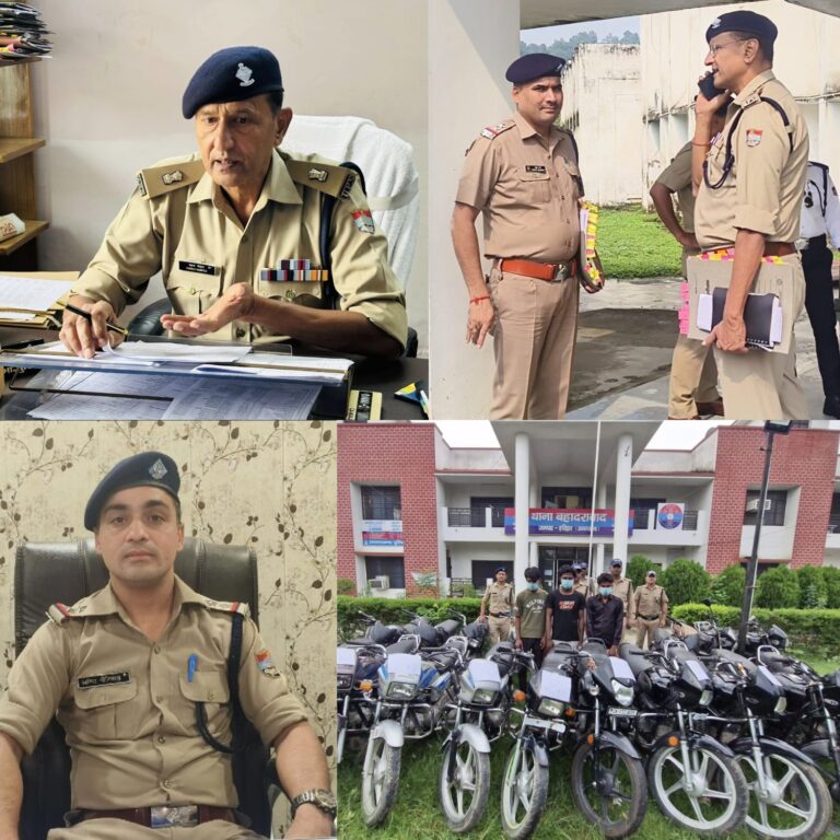 “हरिद्वार में बाइक माफिया का गेम ओवर: SSP डोबाल की टीम ने उड़ाई गैंग की नींद, 20 मोटरसाइकिलों संग तीन चोर दबोचे – चौथा फरार!”