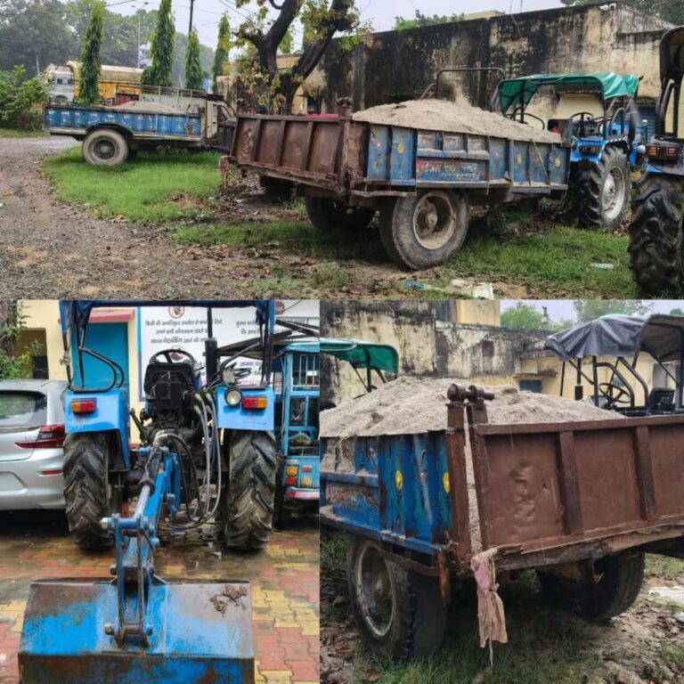“मंगलौर में खनन माफियाओं पर पुलिस का शिकंजा! अंधेरे में छोड़े ट्रैक्टर, चार वाहन सीज — खनन माफिया फरार”