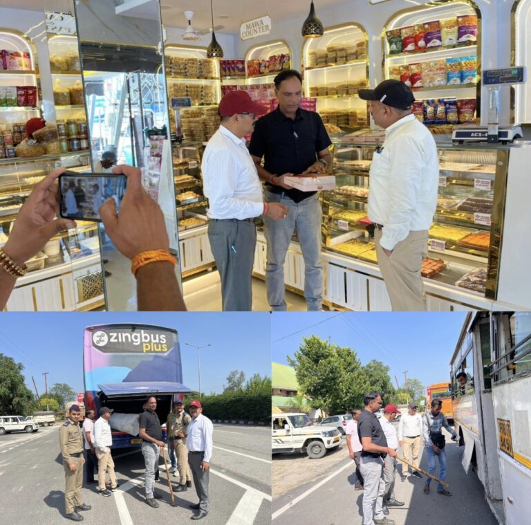 “दीपावली से पहले खाद्य सुरक्षा विभाग की बड़ी कार्रवाई: मिठाई कारखानों और बॉर्डर पर मावा–मिल्क की सख्त जांच, कई नमूने सील!”