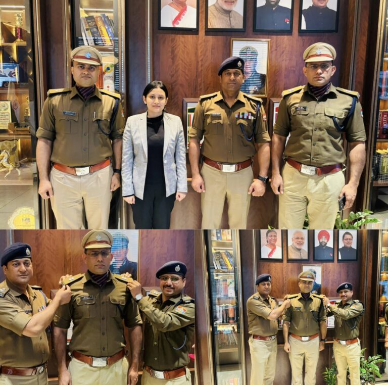 “हरिद्वार पुलिस में बढ़ी शान और जिम्मेदारी: दो पुलिस उपाधीक्षकों को एएसपी पद पर प्रमोशन, एसएसपी ने अशोक स्तंभ पहनाकर किया अलंकरण”