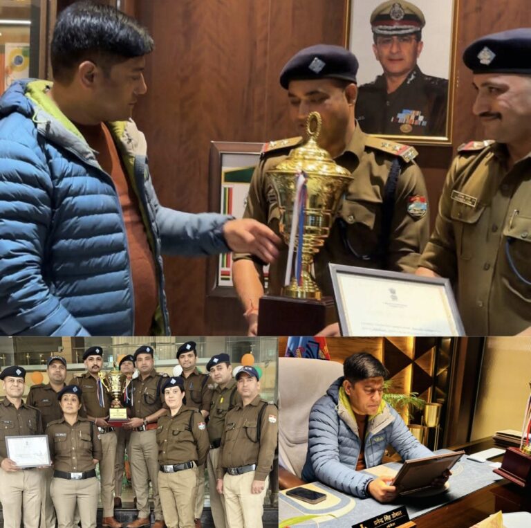 “गणतंत्र दिवस पर हरिद्वार पुलिस का गौरव बढ़ा: उत्तराखण्ड की नंबर-01 कोतवाली बनी ज्वालापुर, ट्रॉफी के साथ एसएसपी कैंप ऑफिस पहुंची विजेता टीम, कप्तान ने दी बधाई व नगद इनाम”
