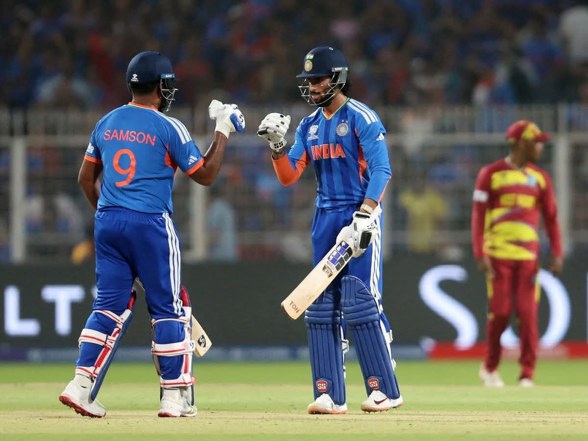 “संजू सैमसन की तूफानी 97 रनों की पारी से भारत का धमाका, 195 रन का सबसे बड़ा लक्ष्य चेज कर वेस्टइंडीज को 5 विकेट से रौंदा — टी20 विश्व कप सेमीफाइनल में एंट्री, अब 5 मार्च को इंग्लैंड से महासंग्राम!”