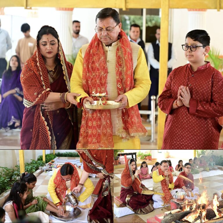 “रामनवमी पर CM धामी का भव्य कन्या पूजन: नारी सम्मान के साथ प्रदेश की खुशहाली की प्रार्थना, श्रीराम के आदर्शों पर चलने का दिया संदेश”