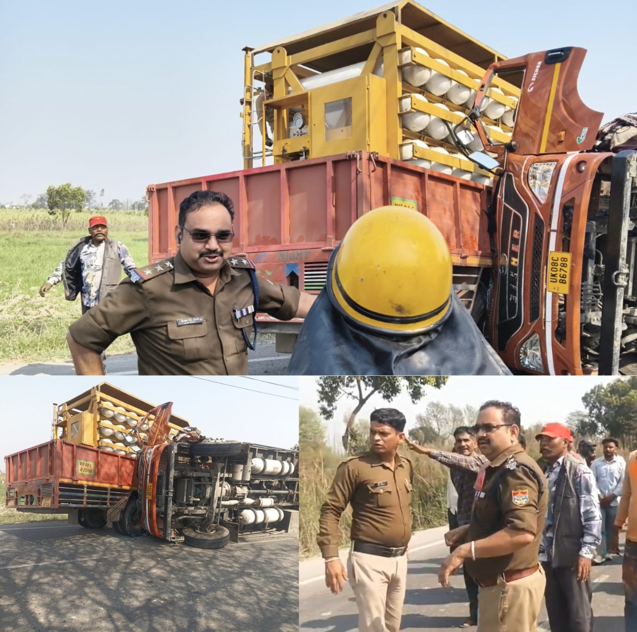 “होली पर बड़ा खतरा टला: सीएनजी से लदे दो ट्रकों की भीषण टक्कर से दहला खानपुर, गैस रिसाव के बीच पुलिस की जान जोखिम में डालकर कार्रवाई, संभावित विस्फोट से बचीं कई जिंदगियां!”