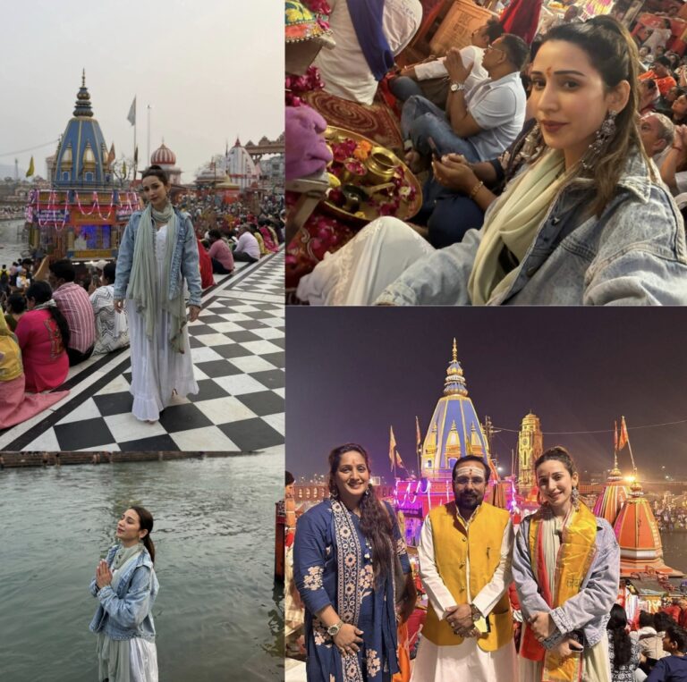 “हरिद्वार के हरकी पैड़ी पर गंगा आरती में शामिल हुईं टीवी-फिल्म अभिनेत्री हेली दारूवाला, दिव्य माहौल में हुईं भावुक; बोलीं– यहां की सकारात्मक ऊर्जा ने दिल को छू लिया”