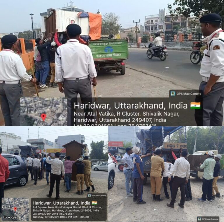 “शिवालिक नगर में चला नगर पालिका का बुलडोज़र अभियान: एटीएम चौक से गंगा नगरी गैस प्लांट तक 45 अवैध ठेले-काउंटर हटाए, अतिक्रमणकारियों को सख्त चेतावनी”