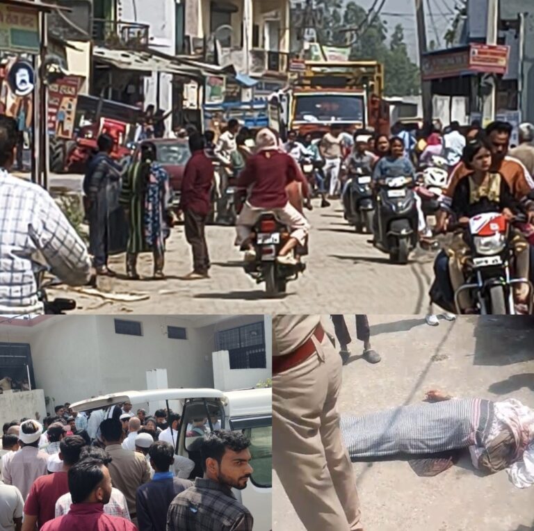 “धनौरी बाजार में मौत बनकर दौड़ा ट्रक: ट्रैक्टर-ट्रॉली से भीषण टक्कर, चपेट में आई बाइक—महिला की मौके पर दर्दनाक मौत, एक गंभीर घायल, इलाके में मचा हड़कंप”