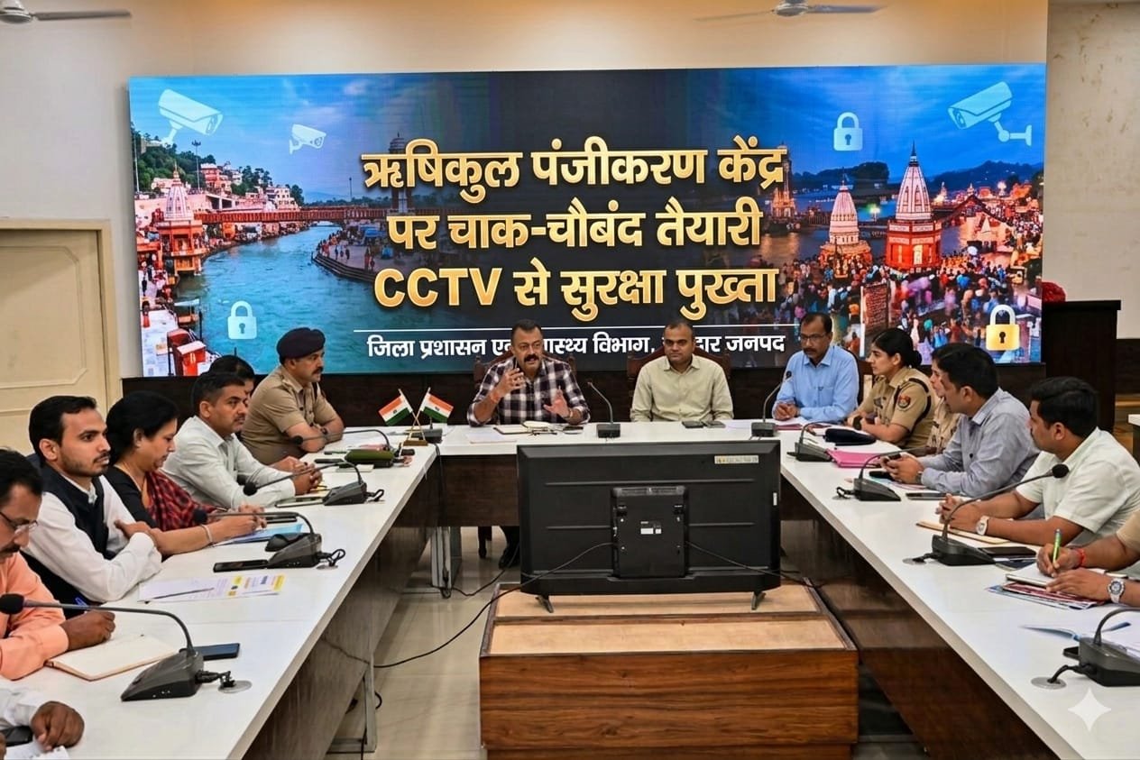 “चारधाम यात्रा 2026: ऋषिकुल पंजीकरण केंद्र पर हाईटेक इंतजाम, सीसीटीवी निगरानी में होगी श्रद्धालुओं की सुरक्षा, डीएम ने कसी तैयारियों की कमान”