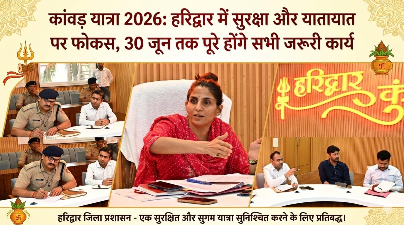 “कांवड़ यात्रा 2026: हरिद्वार में सुरक्षा का महाकवच तैयार, घाटों से सड़कों तक कड़े इंतजाम—30 जून डेडलाइन पर प्रशासन का फोकस”