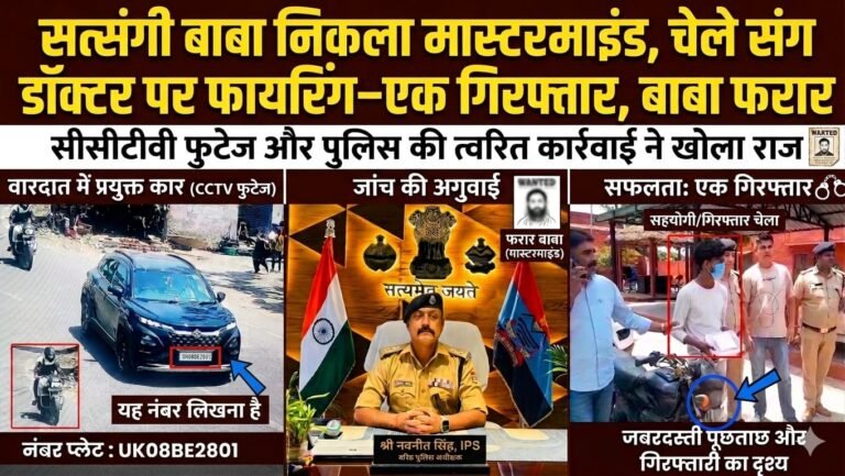 “सत्संग की आड़ में साजिश का खेल: ‘बाबा’ बना मास्टरमाइंड, चेले संग डॉक्टर पर दो बार ताबड़तोड़ फायरिंग, एक गिरफ्तार—मुख्य आरोपी फरार”