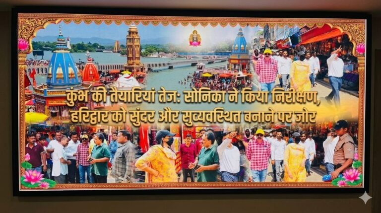 “कुंभ 2027 की भव्य तैयारियां तेज: मेलाधिकारी सोनिका की सख्ती, हरकी पैड़ी से मनसा देवी तक सज रही आस्था की नगरी, श्रद्धालुओं के लिए बन रहा ‘सुपर सुव्यवस्थित’ हरिद्वार!”