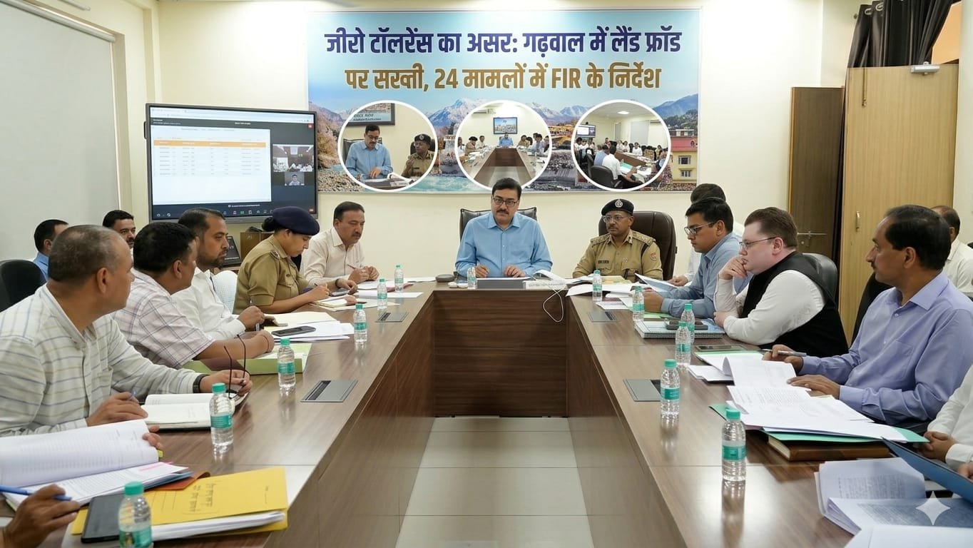 “जीरो टॉलरेंस का डंडा: गढ़वाल में लैंड माफिया पर बड़ा वार, 24 FIR के आदेश—खसरा खेल से दोहरी बिक्री तक खुला फर्जीवाड़े का काला सच!”