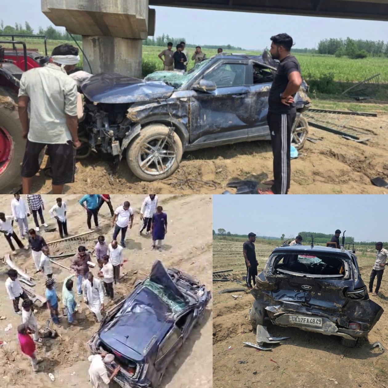 “रुड़की के सोनाली नदी पुल पर रफ्तार का कहर — अनियंत्रित वेन्यू कार रेलिंग तोड़ती हुई नदी में गिरी, चीख-पुकार और अफरा-तफरी के बीच पांच लोग गंभीर रूप से घायल, पुलिस और स्थानीय लोगों ने चलाया रेस्क्यू ऑपरेशन”
