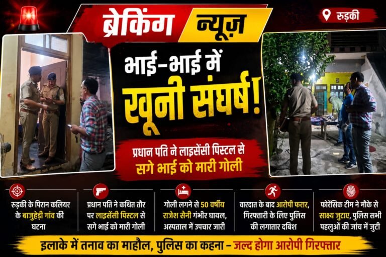 “भाई ने भाई को मारी गोली, पारिवारिक विवाद खूनी संघर्ष में बदला, आरोपी फरार”