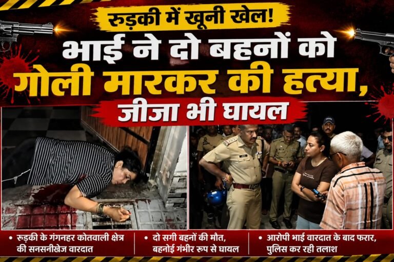 Big barking:रुड़की में खूनी खेल से सनसनी! भाई ने दो सगी बहनों को मारी गोली, जीजा भी घायल