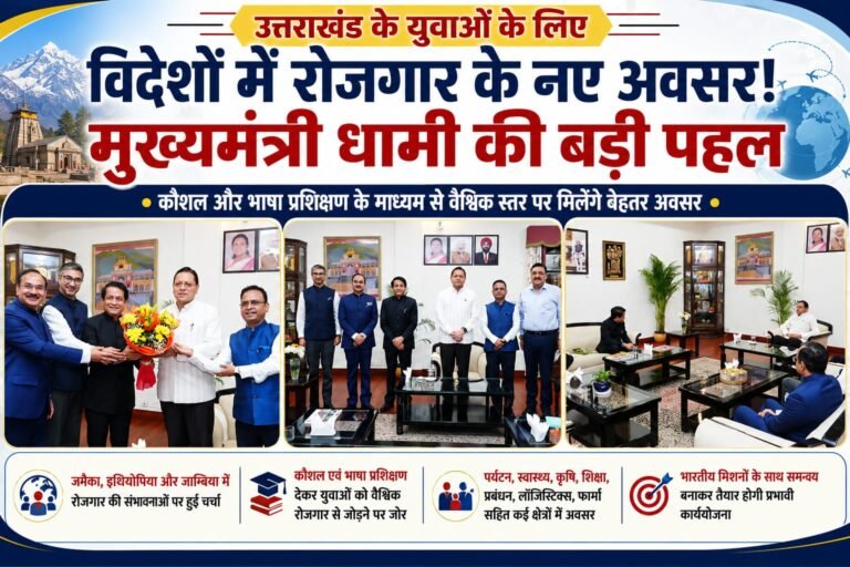 BIG BREAKING:उत्तराखंड के युवाओं के लिए विदेशों में रोजगार का खुला रास्ता, CM धामी का बड़ा प्लान—वैश्विक मांग के मुताबिक कौशल और भाषा प्रशिक्षण पर जोर!