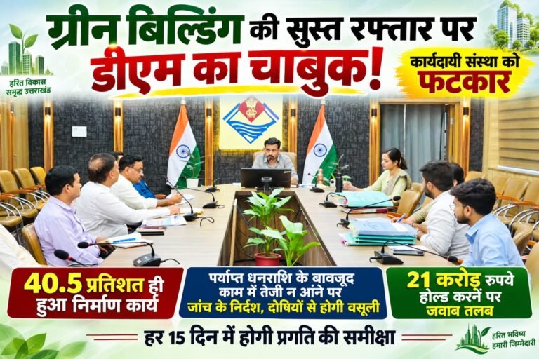 BIG BREAKING:: ग्रीन बिल्डिंग की सुस्त रफ्तार पर डीएम का चाबुक! 40.5% काम पर फटकार, 21 करोड़ होल्ड करने पर मचा हड़कंप