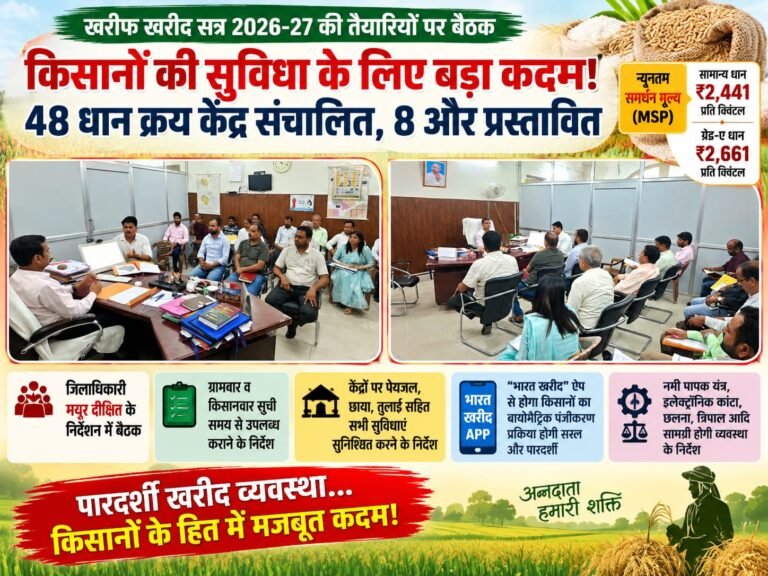 BIG BREAKING:: धान खरीद को लेकर हरिद्वार में बड़ा प्लान तैयार! 48 क्रय केंद्र खुले, 8 और प्रस्तावित—किसानों को मिलेगा ₹2,441 तक MSP