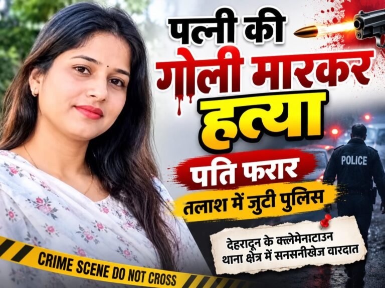BIG BREAKING:: पत्नी की गोली मारकर हत्या, पति फरार; फोन बंद कर भागा आरोपी, तलाश में जुटी पुलिस