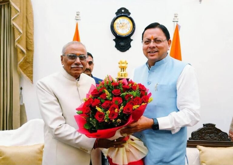 BIG BREAKING:: सीएम धामी ने नवनियुक्त राज्यपाल डॉ. ढाल सिंह बिसेन को दी बधाई, बोले— उनके अनुभवों से उत्तराखण्ड को मिलेगा लाभ