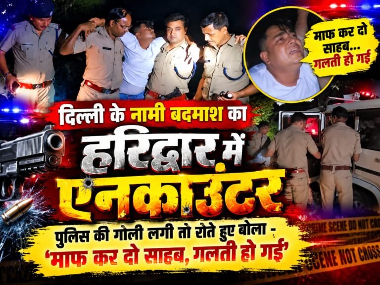 BIG BREAKING::  हरिद्वार में दिल्ली के नामी बदमाश का एनकाउंटर, पुलिस की जवाबी फायरिंग में पैर में लगी गोली