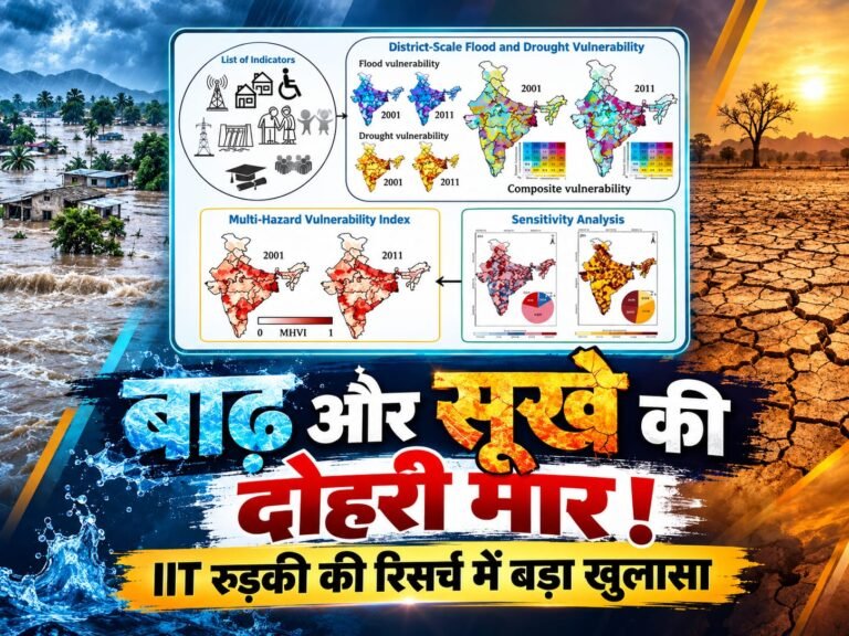 BIG BREAKING:: देश पर मंडराया दोहरी आपदा का खतरा! बाढ़ और सूखे की चपेट में आ रहे कई जिले, IIT रुड़की की रिसर्च में बड़ा खुलासा